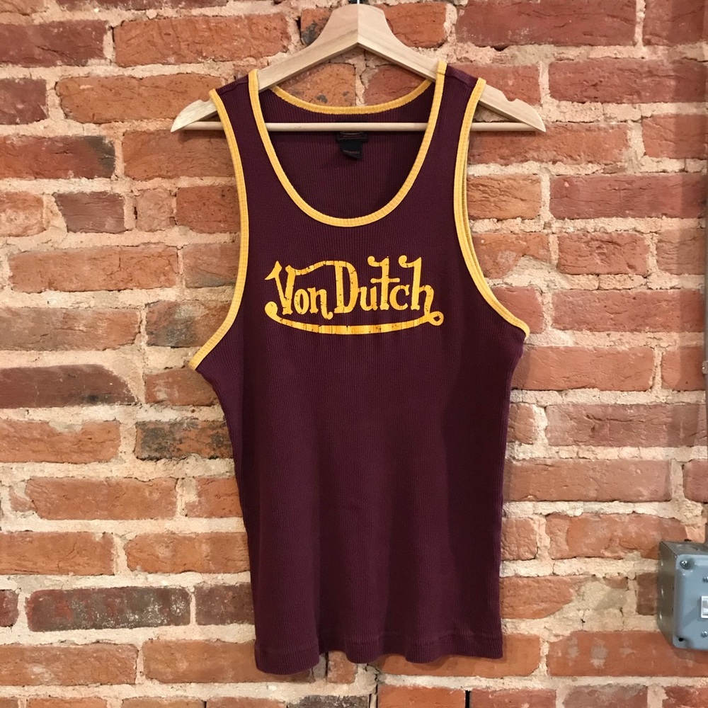 Men’s Vintage Von Dutch Ribbed Tank